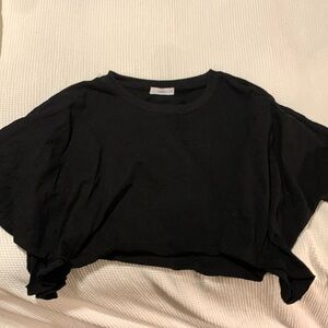 Talulah black crop top shirt